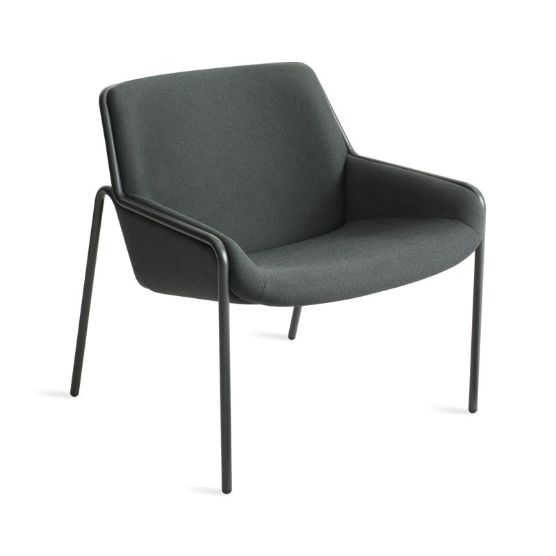 Tangent Lounge Chair, Maharam Messenger in Everglade, Navy Green