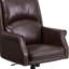 Fauteuil de bureau pivotant à dossier haut avec accoudoirs LeatherSoft-30774863