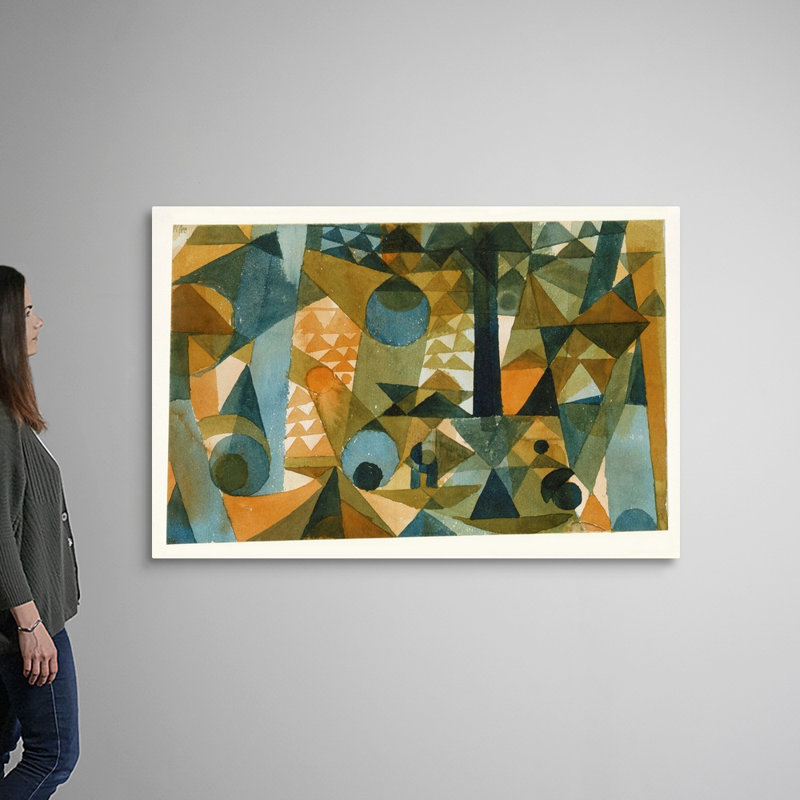 Reproduction d’art sur toile, "composition" par Paul Klee, H 40 po x l 60 po x P 1,25 po, Toile tendue