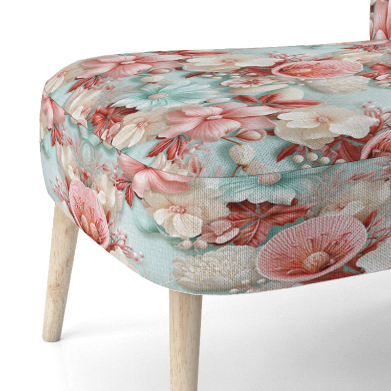Chaise d'appoint Seashell Serenity, Whispers à motif tropical coquillage