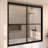 Vetra 59 In. W X 56 In. H Sliding Framed Tub Door in Matte Black With Clear Glass-113951973