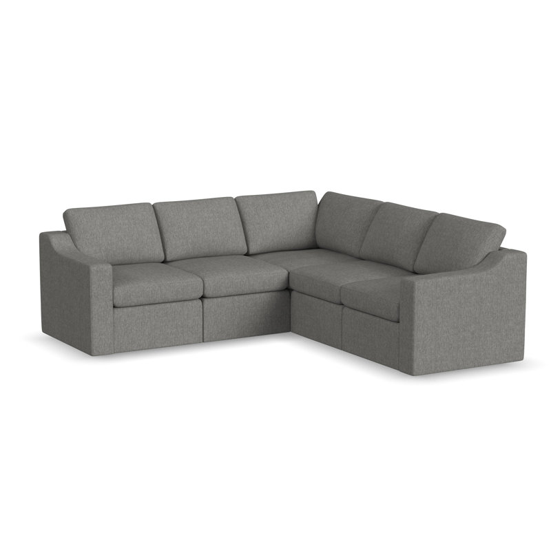Sky 5PC Sectional Smoke Slope Arm
