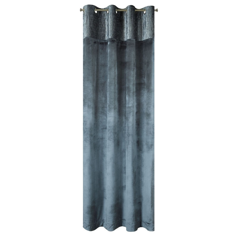 Abena Blackout Curtains Single Panel, Steel