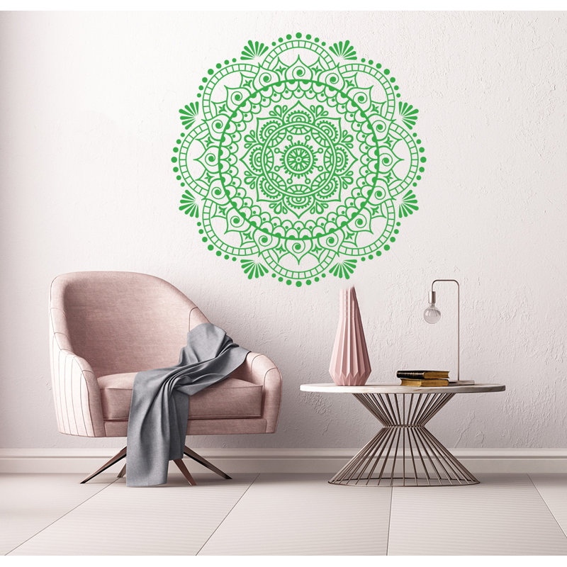 Adhésif décoratif Mandala Namaste Boho, Vert tilleul