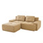 Canapé modulaire en velours côtelé à 2 places avec siège profond et repose-pieds mobile Boneless-1483685247-1491020127