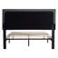Lit simple tapissier en lin gris foncé - tête de lit moderne, pas besoin de sommier, assemblage facile, support à lattes en bois, capacité de charge de 300 lb, sommier, base, poids simple-1219975641-1219975646