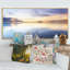 Plage au lever du soleil avec ciel dramatique - photographie sur toile-603371024-603371121