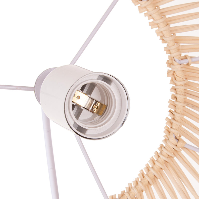 Luminaire suspendu en rotin à 1 lumière Aralin
