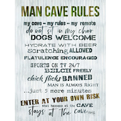 " Man Cave Rules IV " by Marla Rae