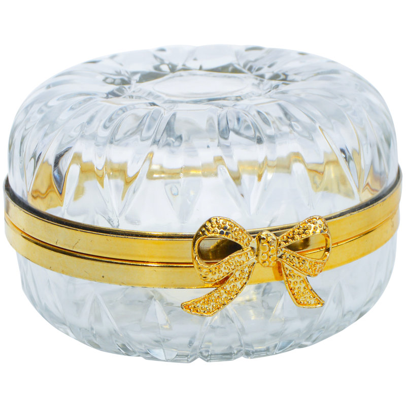 Pot de cristal d'intérieur doré / transparent 3 po