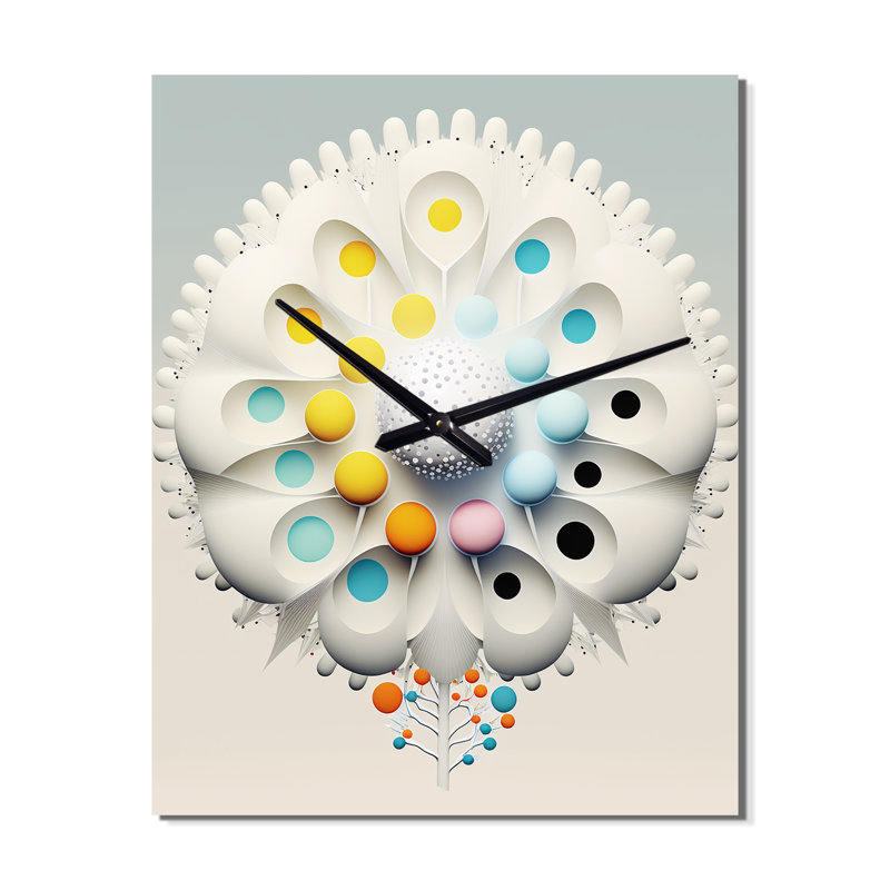 Métamorphose géométrique de l'éveil I - Horloge murale géométrique moderne surdimensionnée, H 32 po x l 24 po x P 1 po