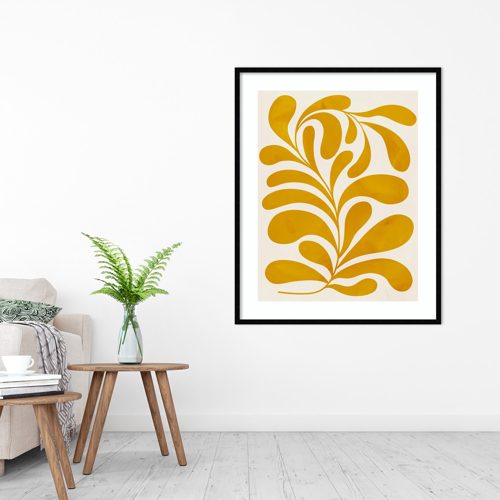 Lomi "Goldenrod II" Print by Grace Popp, Black, 41" H x 33" W x 1" D