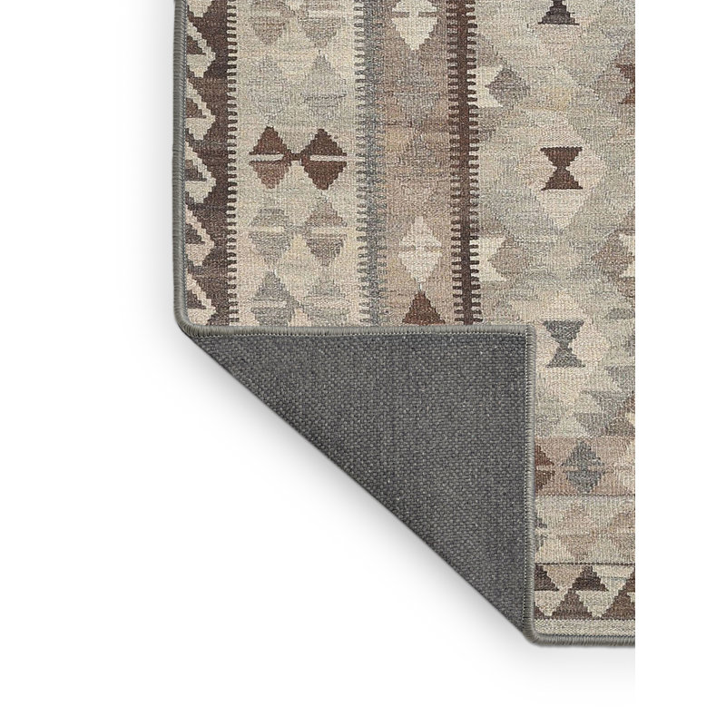 Tapis contemporain gris anthracite / ivoire, Rectangle 5 pi x 7 pi