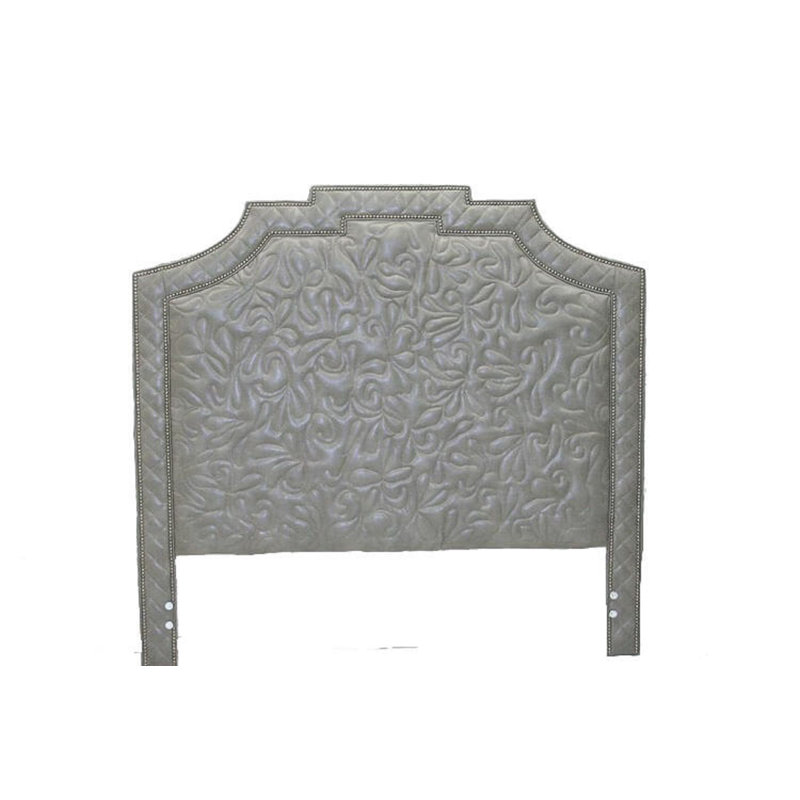 Leather Headboard, Bosley Croc Brown, French Ivory, Natural