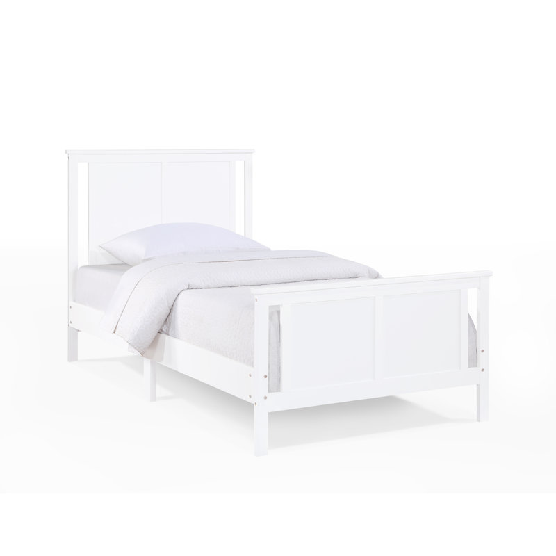 Lit Connelly pour chambre à coucher, Simple, Blanc