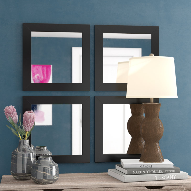 Miroir d'appoint Cormier, H 21,5 po x l 21,5 po, Noir