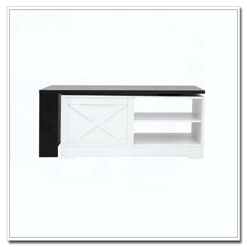 Table basse en bois, Blanc et noir