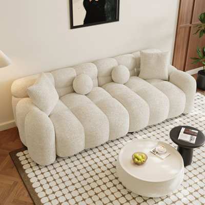 Modern Upholstered Sofa Chenille Tufted Couch