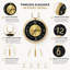 Horloge murale verticale verticale dorée et noire à pendule, horloge décorative moderne de 22 po pour la maison, le bureau, le salon, la chambre à coucher