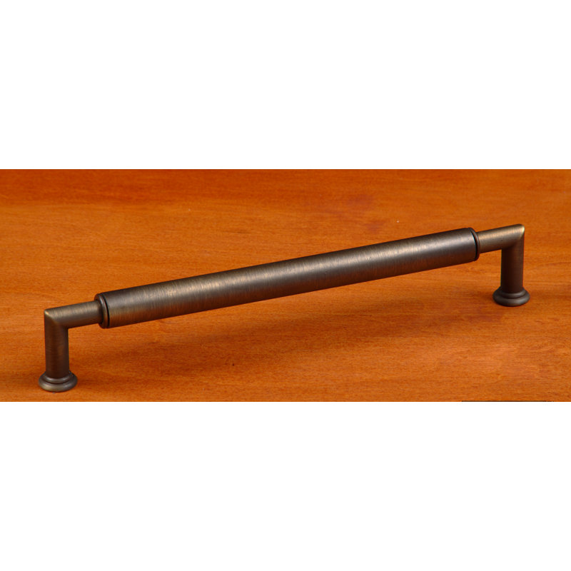 Antique Brass 8" Modern Industrial Bar Pull