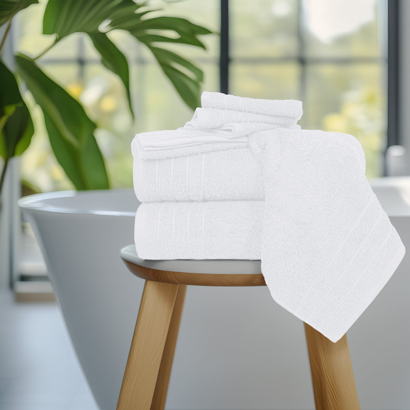 100% Cotton Midweight Mulit-Size Set, White