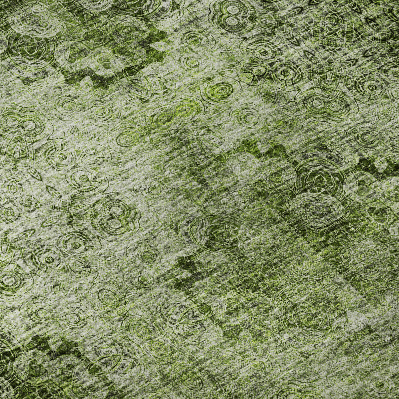 Tapis olive Cerrito AMF557 lavable à la machine de qualité supérieure, Rectangulaire 3 pi x 5 pi