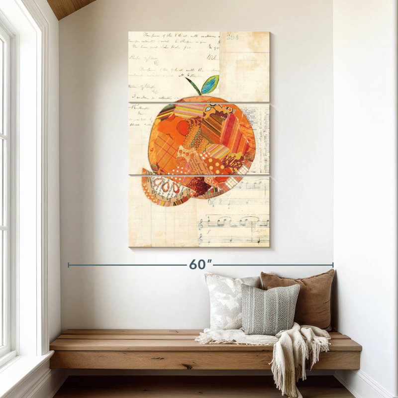 Yarlin Orange Patterns, 50" H x 32" W