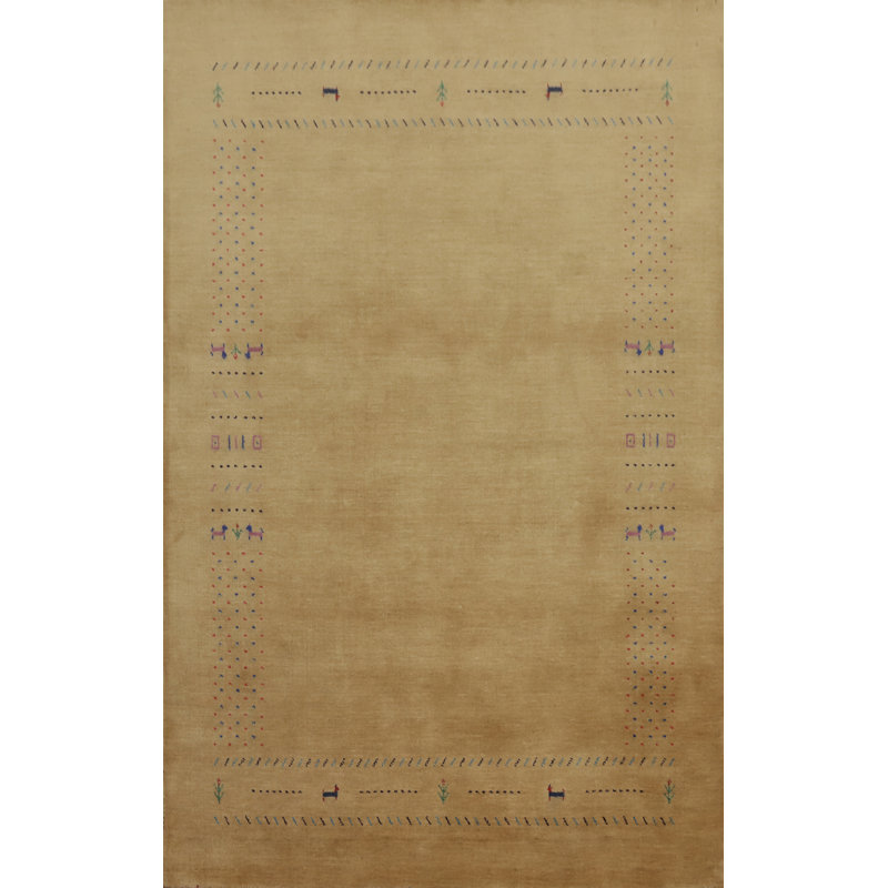Tribal Gabbeh Style Oriental Area Rug 5x8
