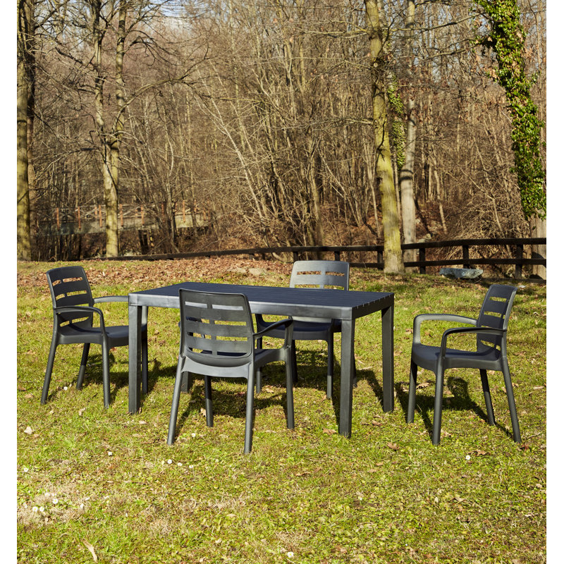 Eitan Patio Dining Armchair, Anthracite