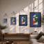 Divided Face Geometric - Framed Print-633563362-633563361