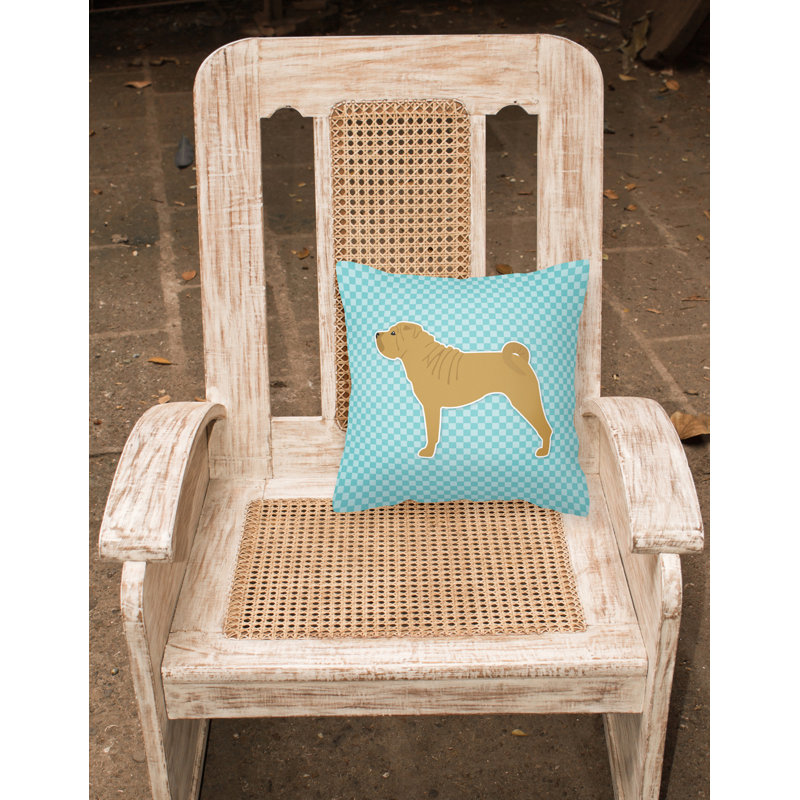 Coussin décoratif intérieur/extérieur pei partagé, H 18 po x l 18 po x P 3 po, Bleu