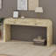 Console avec 2 grands tiroirs et poignées en métal, table d'entrée en bois-119412020