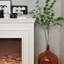 Foyer électrique en bois manufacturé beige-199639553
