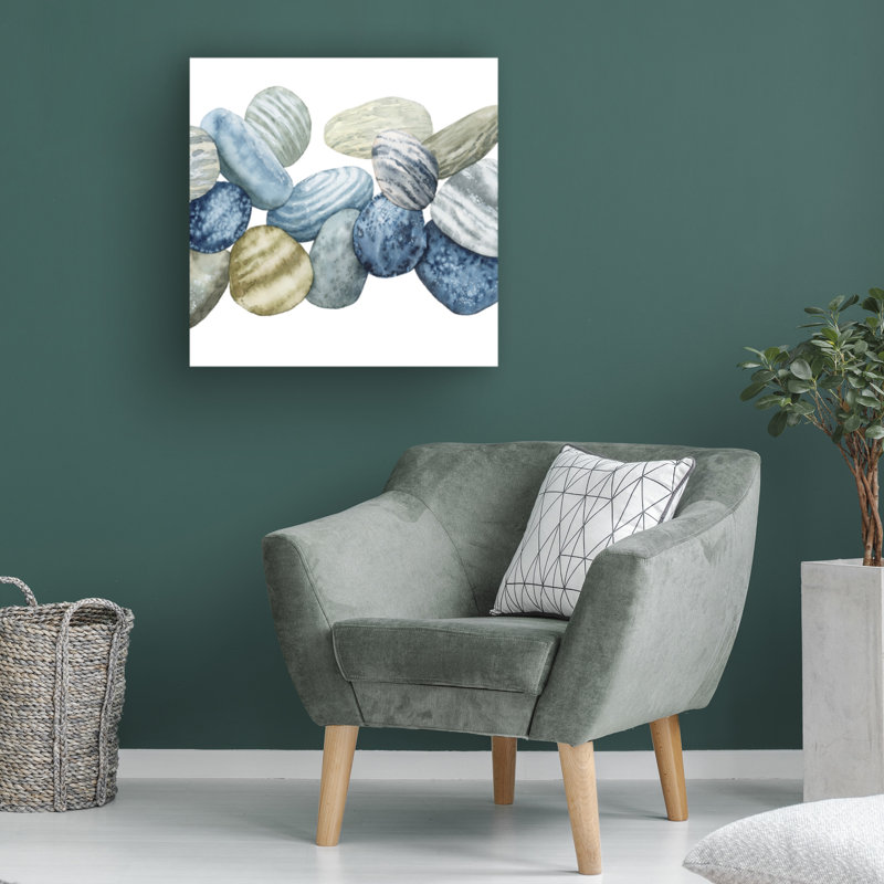 «Found Pebbles II» par Grace Popp - impression sur toile tendue, H 35 po x l 35 po x P 2 po