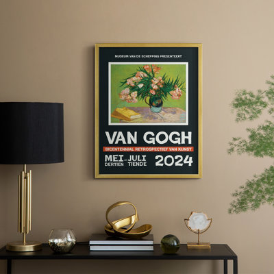 Van Gogh, exposition d'affiches encadrées II - bois massif