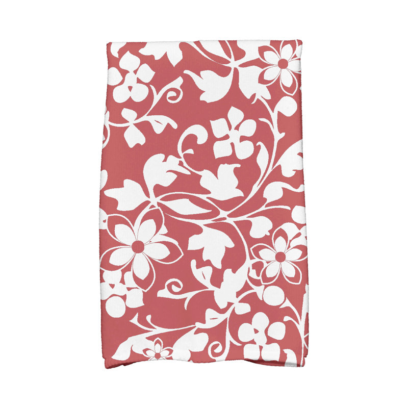 Torchon Floral, Rouge