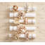 Shell Fringe Napkin Ring in Ivory/Brown