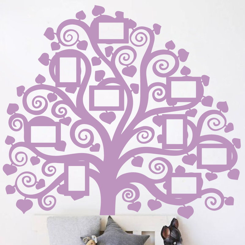 Décalcomanie murale images arbre familial, Lilas