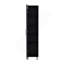 Storage Cabinet 71"H With 5-Tier Shelf, 3 Broom Hangers And Metal Hardware, Black