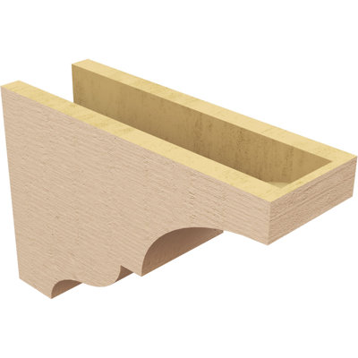 Bois de cèdre brut Asheboro, grain de bois TimberThane Corbel, apprêté brun clair