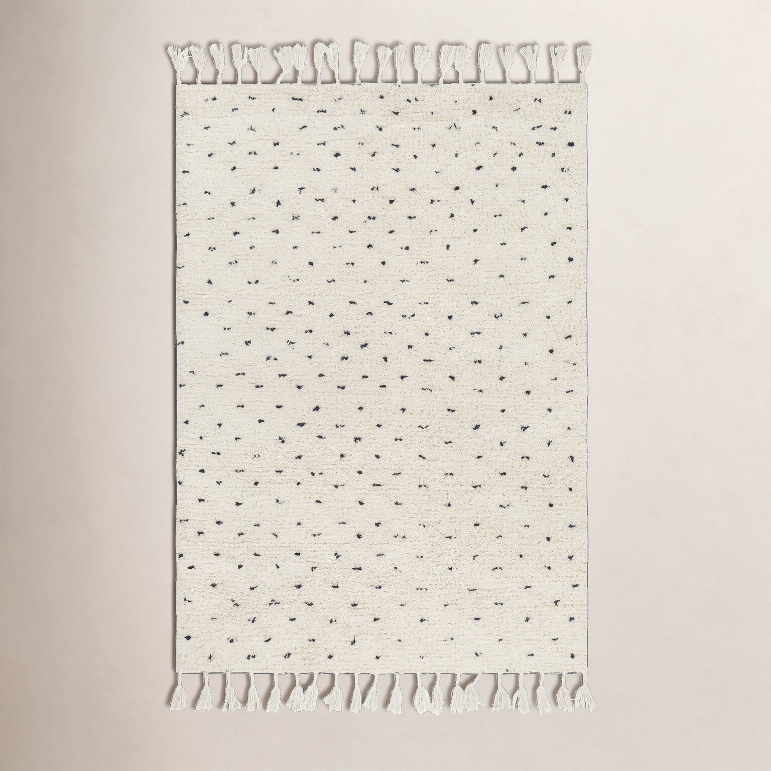 Kyra Handmade Wool White Rug, Rectangle 2' x 3'