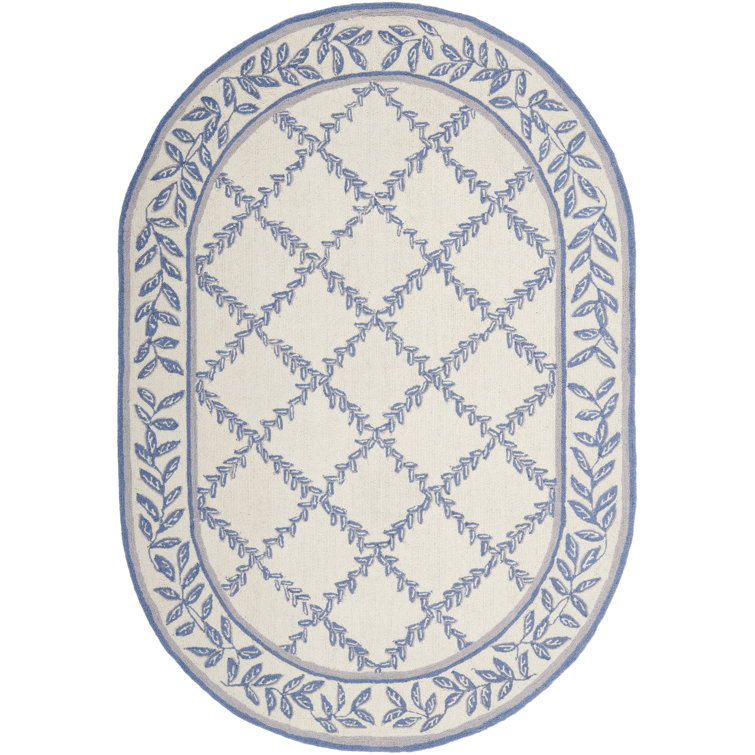 Roseta Hand Hooked Wool Pile Geometric Rug