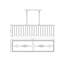 Lustre rectangulaire à 5 lumières pour îlot de cuisine-1058276678