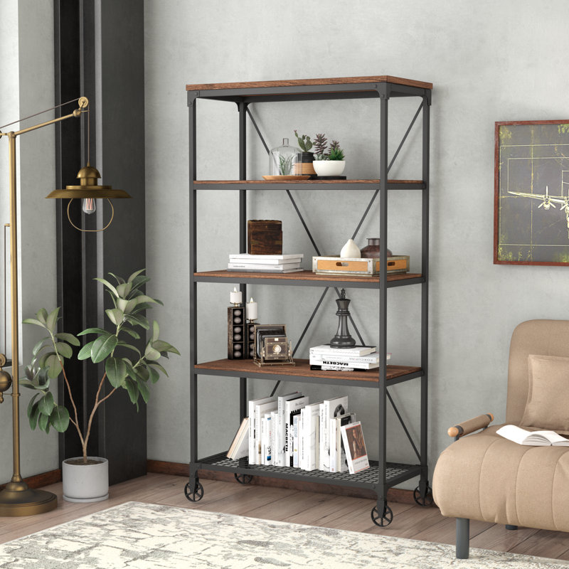 Jaoquim Bookcase, (4 Shelves) 72" H x 40" W x 18" D