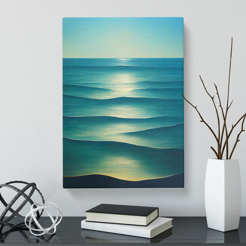 Seascape Ocean Minimalism - Wrapped Canvas, 50cm H x 35cm W x 3cm D