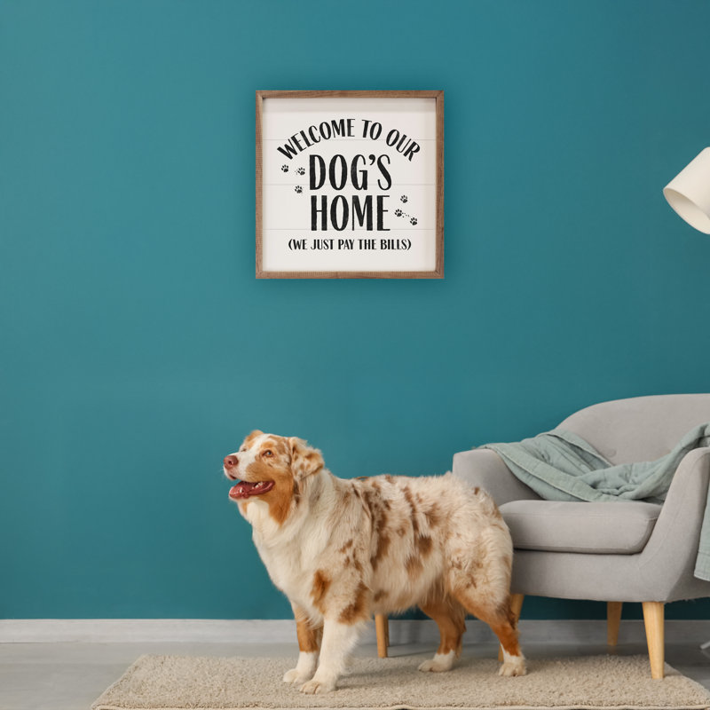Bienvenue chez notre chien, Blanc, H 16 po x l 16 po