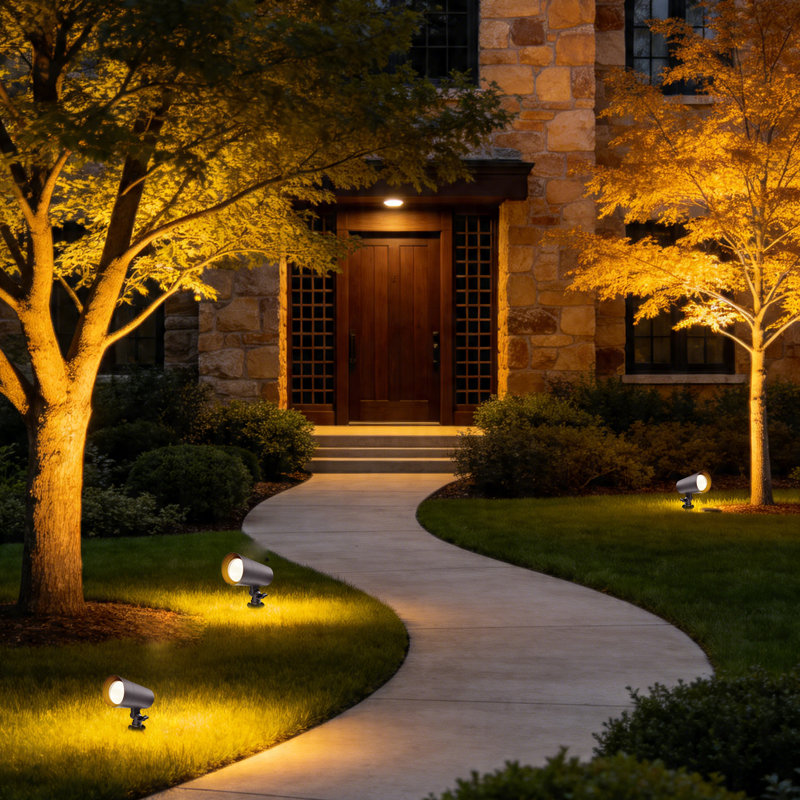 290 Lumens 4-Watt Low voltage integrated LED Outdoor Spotlight with Adjustable Lamp Head