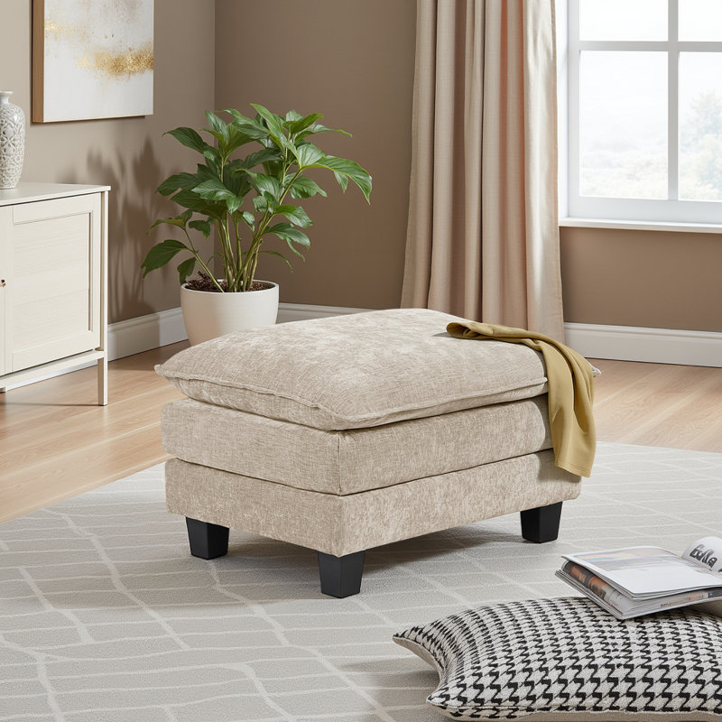 Repose-pieds de 34 po Careen, Taupe