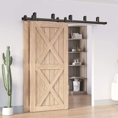 Ensemble de quincaillerie de porte de grange standard à double porte