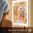 UL Certified Front & Back LED Bathroom Vanity Mirror – Anti-Fog, Tempered Glass, Black Aluminum Frame-192925599